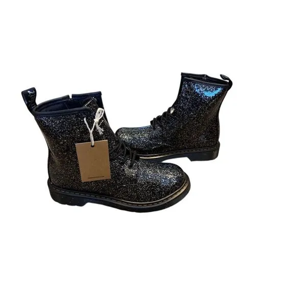 Dr. Martens 1460 Youth Cosmic Glitter Boots Black Size 6 Kids Big Girls