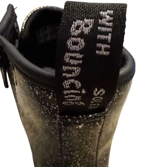 Dr. Martens 1460 Youth Cosmic Glitter Boots Black Size 6 Kids Big Girls
