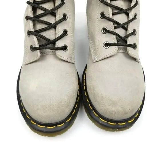 Dr. Martens 939 Ben Boots Cement Gray Leather Hiker Boots High Top Womens 8