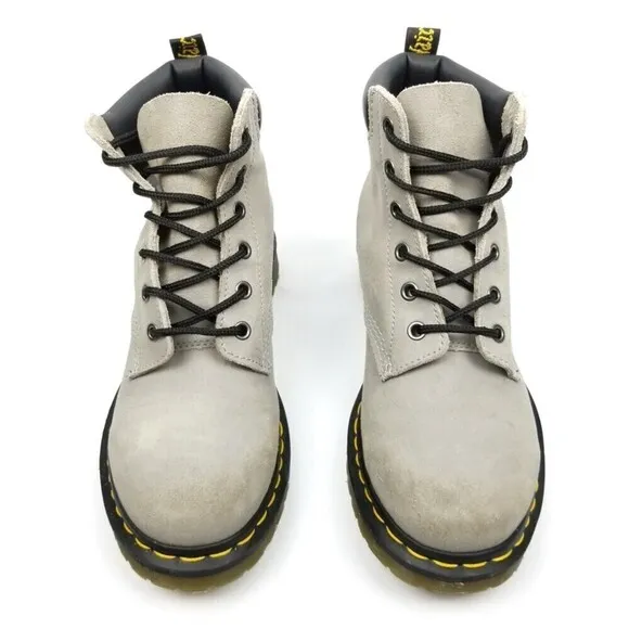 Dr. Martens 939 Ben Boots Cement Gray Leather Hiker Boots High Top Womens 8