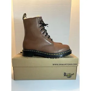 Dr Martens Air Wair Serena 1460 leather faux‎ fur lined Combat boots size W9