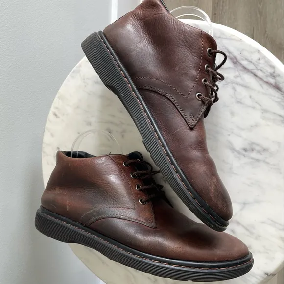 Dr. Martens Barnie Men’s Brown Leather Lace Up Boots Size 10 Chukka Doc Classic