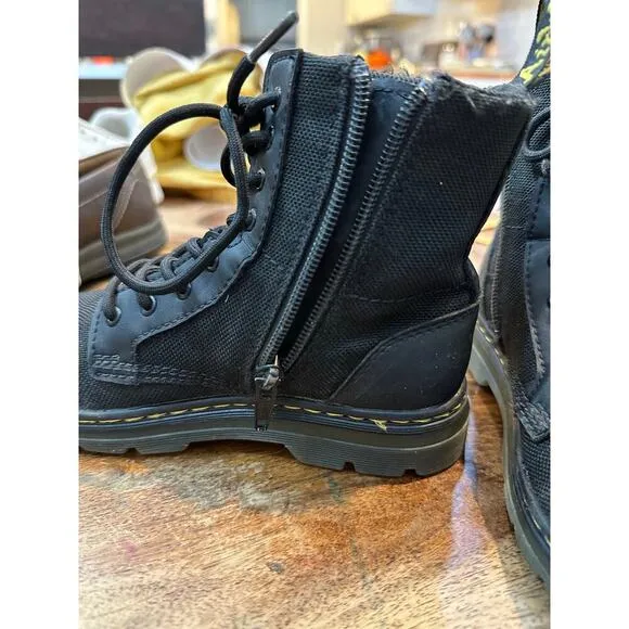 Dr. Martens Black Extra Tough Rubbery AirWair Sole Combat Boots Size 2