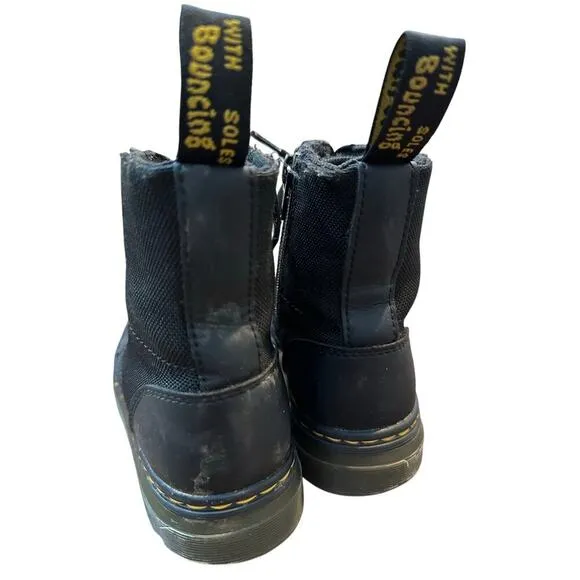 Dr. Martens Black Extra Tough Rubbery AirWair Sole Combat Boots Size 2