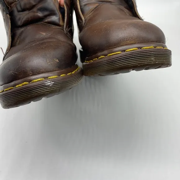 Dr. Martens Brown Leather Air Wair Boots Size 8