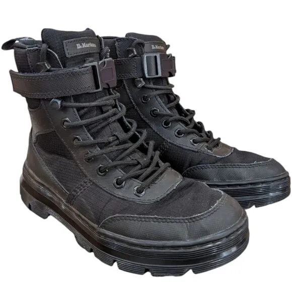 Dr. Martens Combs Tech Poly Casual Boots Unisex Men's 6 Women's 7 - Black