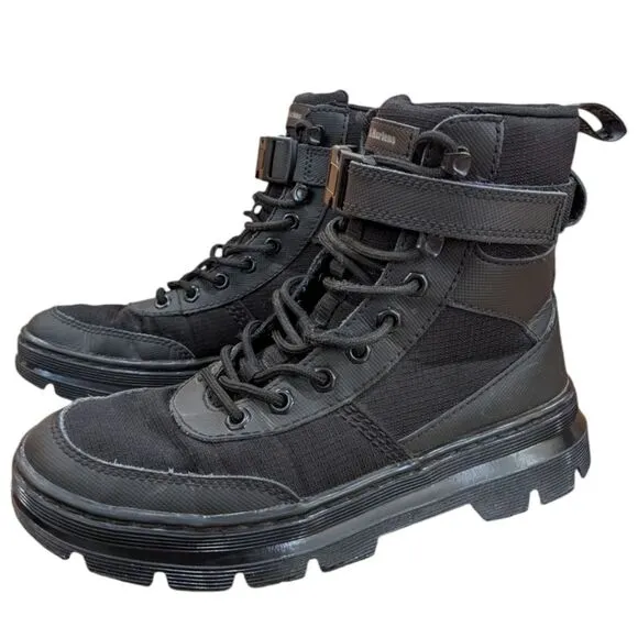 Dr. Martens Combs Tech Poly Casual Boots Unisex Men's 6 Women's 7 - Black