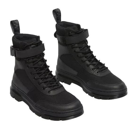 Dr. Martens Combs Tech Poly Casual Boots Unisex Men's 6 Women's 7 - Black