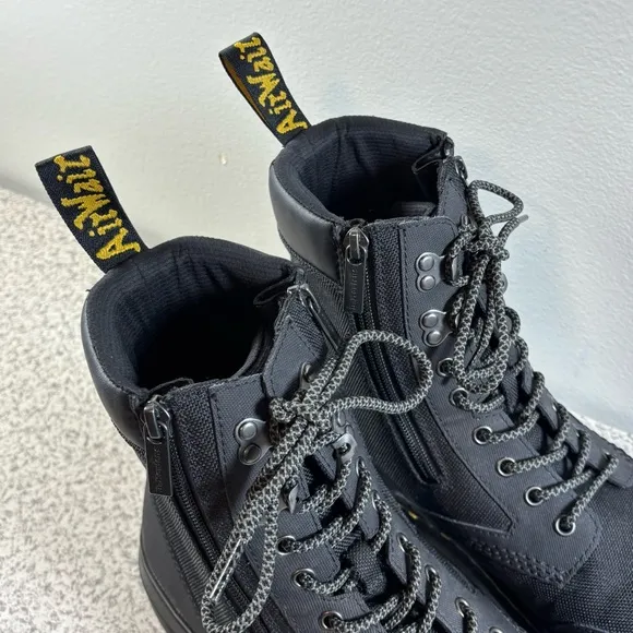 Dr. Martens Combs Zip Casual Combat Boots Men's 13 Black Nylon Canvas - Like New
