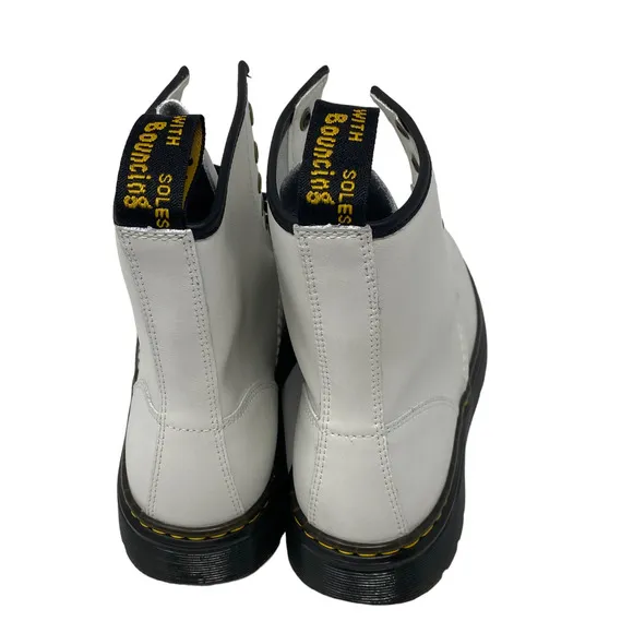 Dr. Martens Docs Womans Size 10 White Zavala Lace Up Grunge Punk Combat Boots