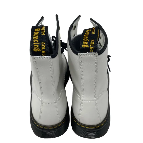Dr. Martens Docs Womans Size 10 White Zavala Lace Up Grunge Punk Combat Boots