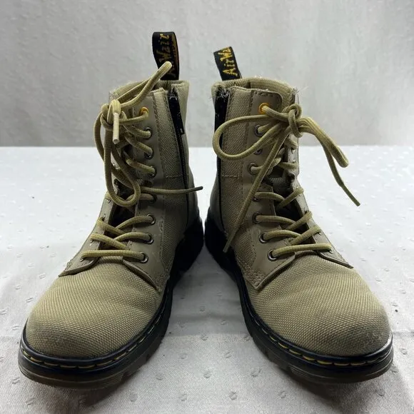 Dr Martens Junior Combs Extra Tough Poly Casual Boots Sz 13 Green Lace Up Combat