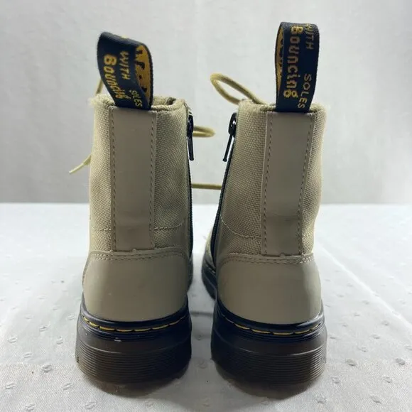Dr Martens Junior Combs Extra Tough Poly Casual Boots Sz 13 Green Lace Up Combat