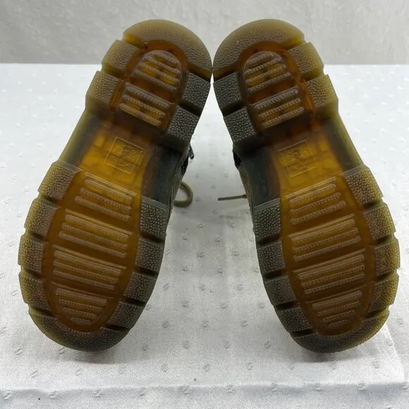 Dr Martens Junior Combs Extra Tough Poly Casual Boots Sz 13 Green Lace Up Combat