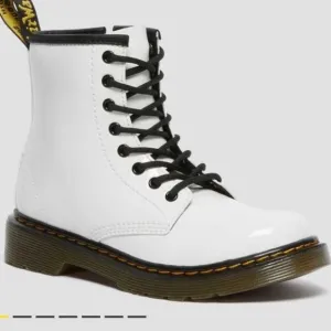 Dr Martens Kids White Leather 1460 J Casual Boots Size US 12