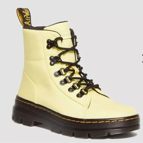 Dr. Martens Lemon Yellow Cyclone Nylon Combs Utility Boots