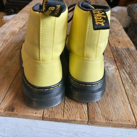 Dr. Martens Lemon Yellow Cyclone Nylon Combs Utility Boots