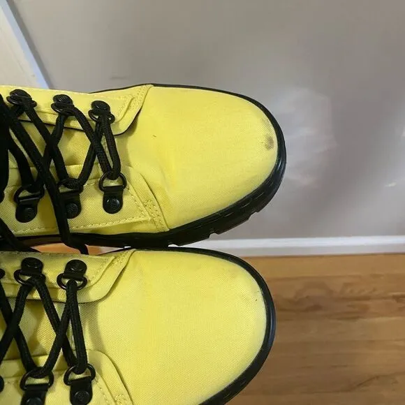 Dr. Martens Lemon Yellow Cyclone Nylon Combs Utility Boots