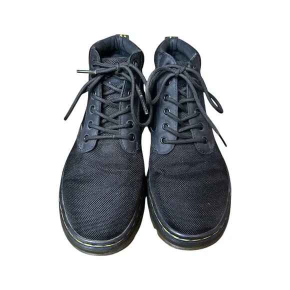 Dr. Marten’s Men’s Black Woven ‘Bonny’ Poly Casual Lace Up Combat Boots Size 5