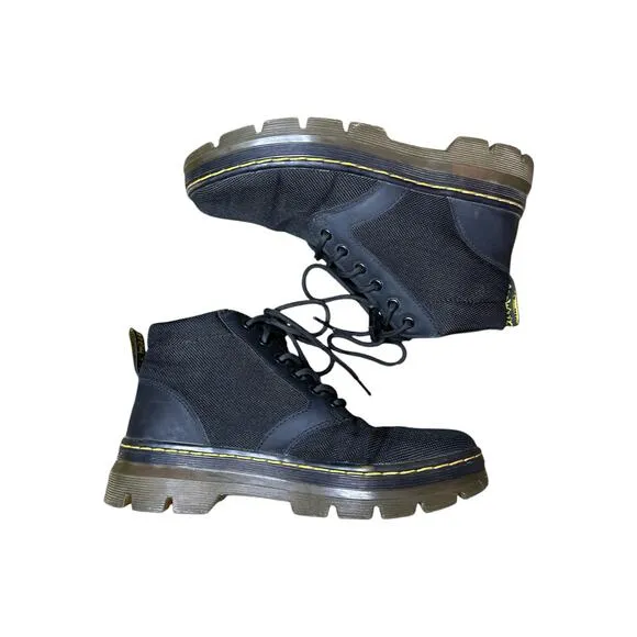 Dr. Marten’s Men’s Black Woven ‘Bonny’ Poly Casual Lace Up Combat Boots Size 5
