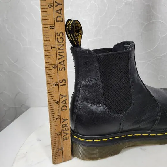Dr. Martens Nappa Chelsea Boots Womens 7 Mens 6 Black Leather Pull On Airwair