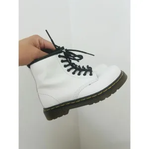 Dr. Martens Unisex‎ Kids/Toddler 1460 Lace Up White Boots Size US 10 NWOB