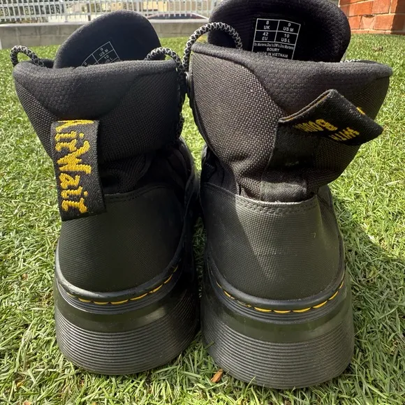 Dr.Martens Black BOURY LEATHER CASUAL BOOTS Sz(9)
