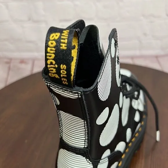 DR. MARTENS doc martens Platform polka dotted JADON moto boots! LIMITED EDITION!
