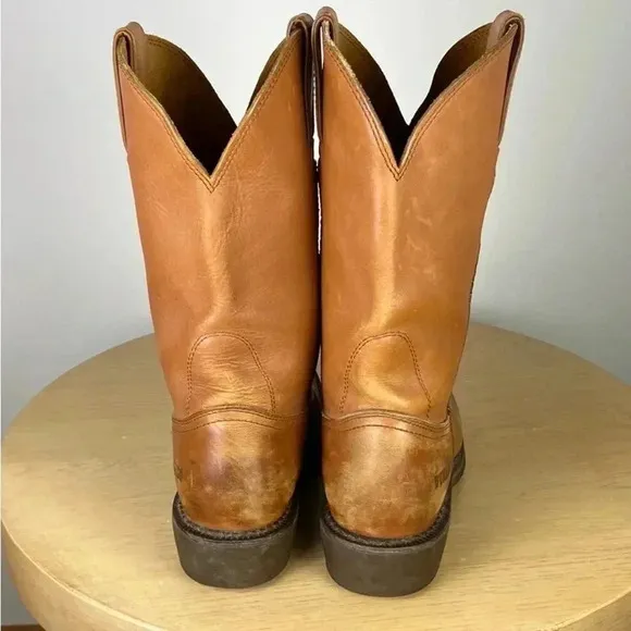 Durango Men’s 8.5 Mid Shaft Pull-On Western Boots Leather Work Casual Cowboy