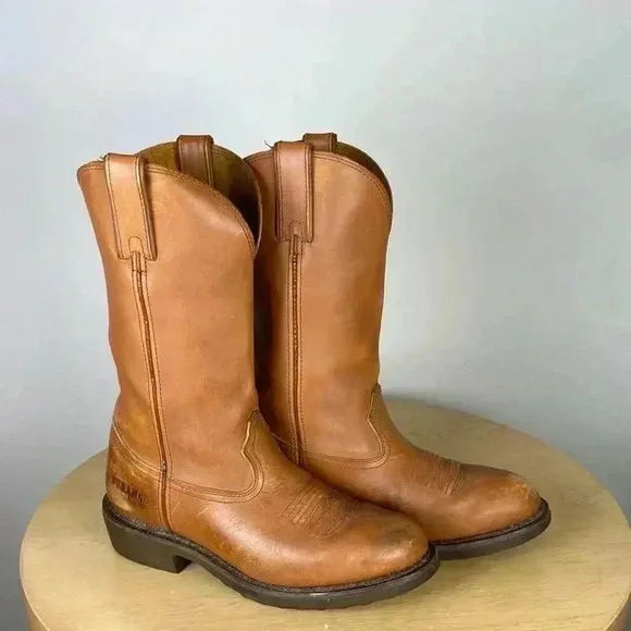 Durango Men’s 8.5 Mid Shaft Pull-On Western Boots Leather Work Casual Cowboy