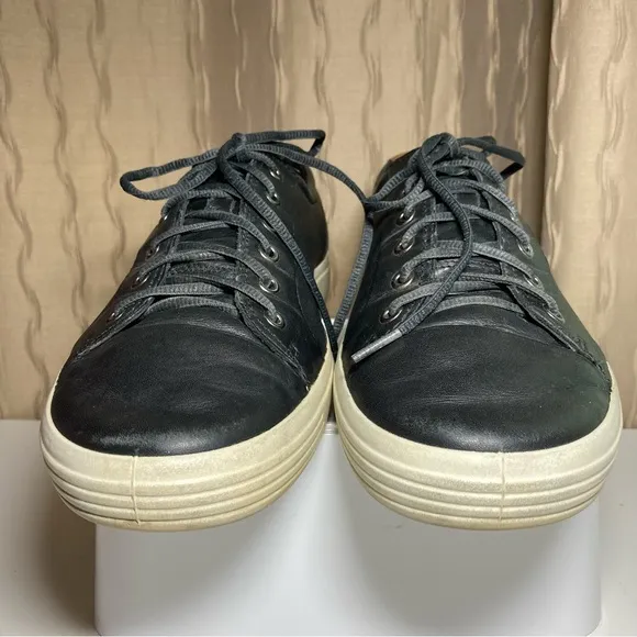 ECCO Kyle Men’s 11 Soft 7 Leather Sneakers Shoes Comfort Lace Up Casual Black