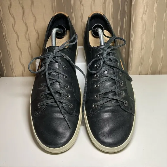 ECCO Kyle Men’s 11 Soft 7 Leather Sneakers Shoes Comfort Lace Up Casual Black