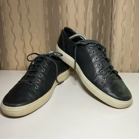 ECCO Kyle Men’s 11 Soft 7 Leather Sneakers Shoes Comfort Lace Up Casual Black