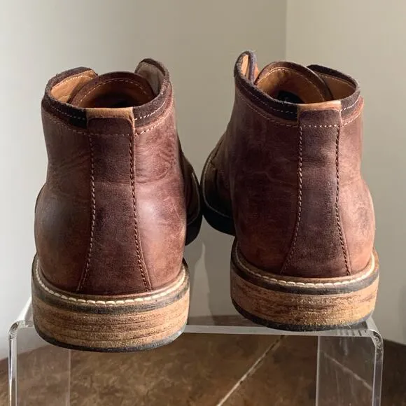 Ecco Mens Brown Leather Chukka Boots Size 7 Dress Casual Shoes Lace Up