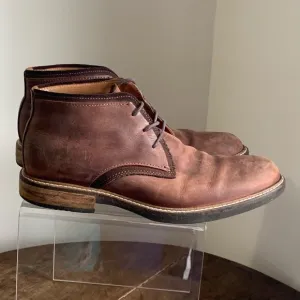 Ecco Mens Brown Leather Chukka Boots Size 7 Dress Casual Shoes Lace Up