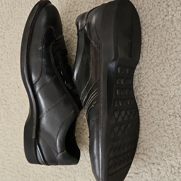 ECCO Men's Danish Design Black Leather Shoes Size 9.5