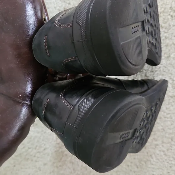 ECCO Men's Danish Design Black Leather Shoes Size 9.5