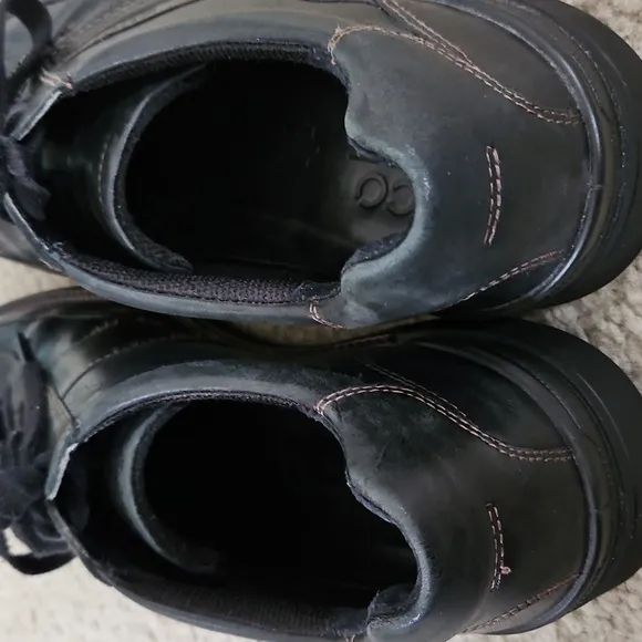 ECCO Men's Danish Design Black Leather Shoes Size 9.5