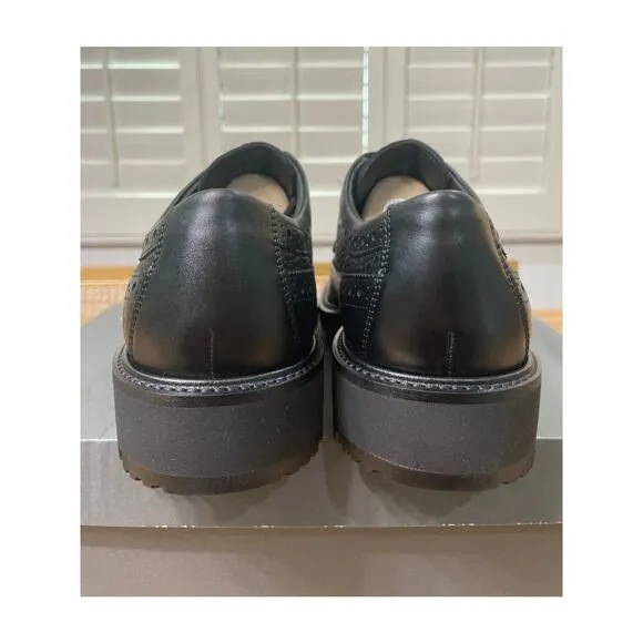 Ecco Men's Metropole Oslo Black Leather Brogue Shoe Size 9/9.5 US 43 EU NIB