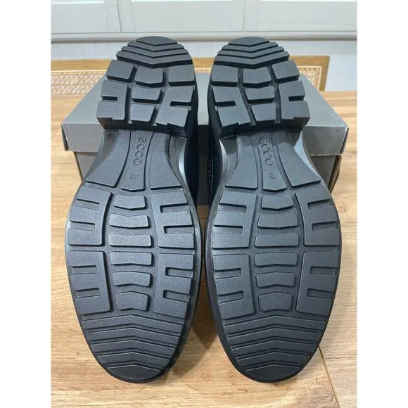 Ecco Men's Metropole Oslo Black Leather Brogue Shoe Size 9/9.5 US 43 EU NIB