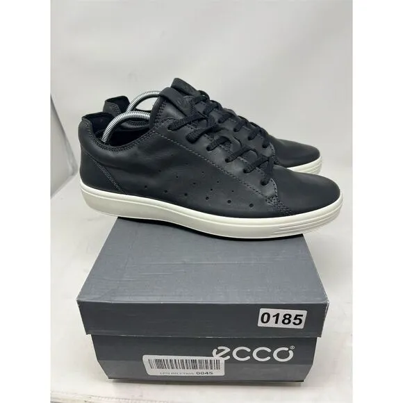 ECCO Men's Soft 7 Cloud Black Leather Sneakers Size 10 Casual