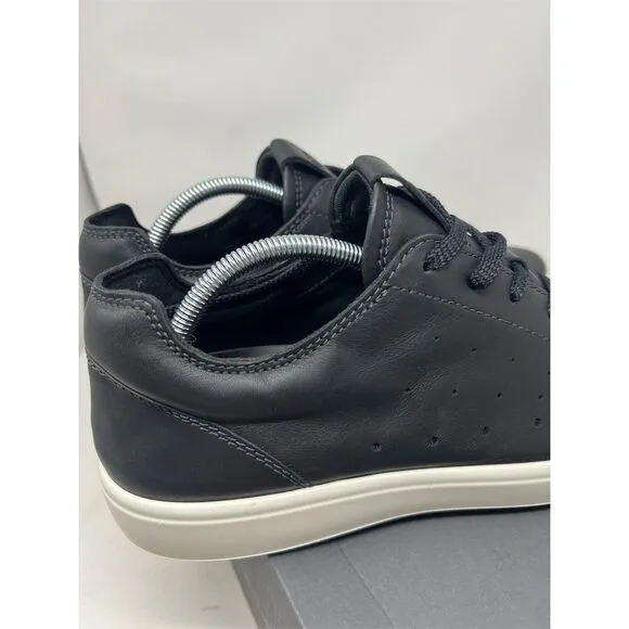 ECCO Men's Soft 7 Cloud Black Leather Sneakers Size 10 Casual