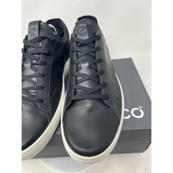 ECCO Men's Soft 7 Cloud Black Leather Sneakers Size 10 Casual
