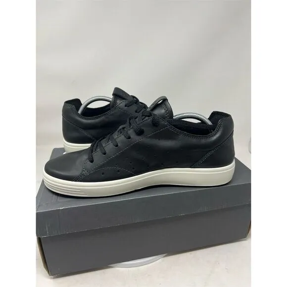 ECCO Men's Soft 7 Cloud Black Leather Sneakers Size 10 Casual