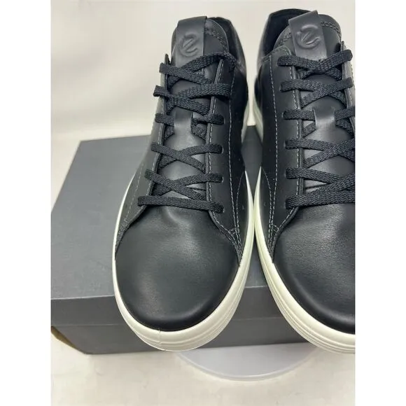 ECCO Men's Soft 7 Cloud Black Leather Sneakers Size 10 Casual