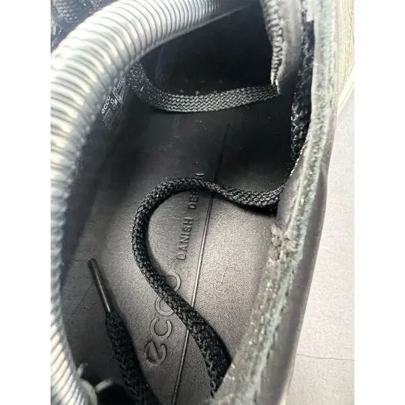 ECCO Men's Soft 7 Cloud Black Leather Sneakers Size 10 Casual