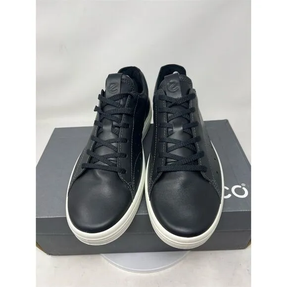 ECCO Men's Soft 7 Cloud Black Leather Sneakers Size 10 Casual