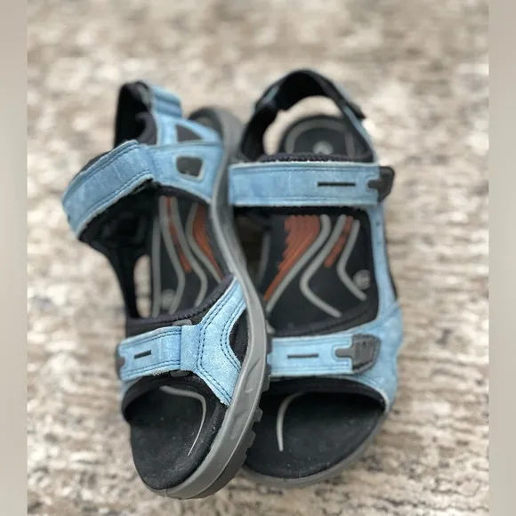 Ecco Offroad Yucatan Sport Sandals Mens Size 12 Blue Indigo waterproof hiking