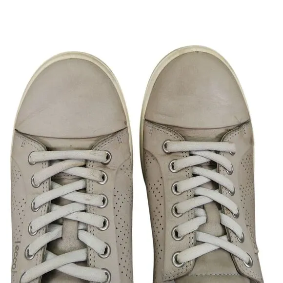 Ecco Shoes Womens 9 Sneakers Casual Lifestyle Active Comfort Soft 7 Leather Grey