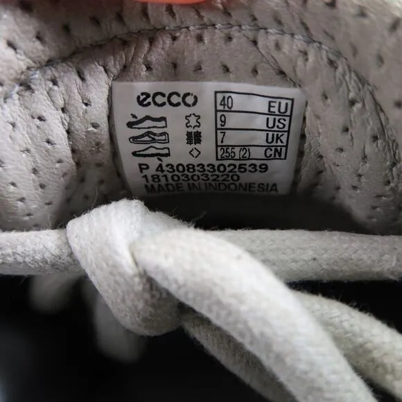 Ecco Shoes Womens 9 Sneakers Casual Lifestyle Active Comfort Soft 7 Leather Grey